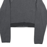ELLESSE Womens Charcoal Bomber Jacket L Cotton Blend Plain Zip Casual Sportswear