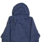 JACK WOLFSKIN Womens Blue Outdoor Jacket UK 6 Polyester Blend Zip Hooded Plain