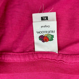 Fruit Of The Loom Single Stitch T-Shirt - XL Pink Cotton