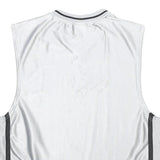 AND 1 BASKETBALL Mens White & Grey Sleeveless V-Neck Graphic Tank Top L