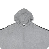 DKNY Womens Grey & Black Hooded Cotton Zip Jacket XS Jersey Casual