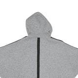 DKNY Womens Grey & Black Hooded Cotton Zip Jacket XS Jersey Casual