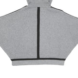 DKNY Womens Grey & Black Hooded Cotton Zip Jacket XS Jersey Casual