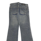 MNG Womens Jeans Blue Regular Flared Denim Medium W25 L31 Frayed Hem