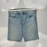 Levis Denim Shorts - 34W 10L Light Wash Cotton