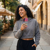 Electric Blue Tangerine Mix Samsung Galaxy S25 Case - Lifestyle photo showing phone case in use