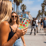 Sage Green Fresh Picnic iPhone 15 Pro Case - Lifestyle photo showing phone case in use