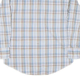 WRANGLER Mens Blue & Beige Check Shirt L Long Sleeve Western Casual Button