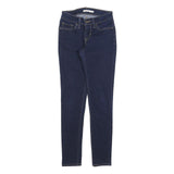 LEVI'S 711 Womens Jeans Blue Slim Skinny Denim W25 L28 Stretch Cotton Blend Zip