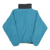 COLUMBIA Womens Blue Black Outdoor Jacket XL Polyester Zip Fleece Casual Warm