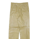 Womens Synthetic Beige Regular Fit Straight Leg Trousers W26 L28 Elegant Classic