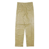Womens Synthetic Beige Regular Fit Straight Leg Trousers W26 L28 Elegant Classic