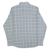 WRANGLER Mens Blue Grey Check Shirt M Cotton Blend Long Sleeve Casual