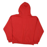 GILDAN Mens Red Kansas Jayhawks Hoodie L Cotton Blend Casual Hooded Sweatshirt
