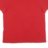 CALVIN KLEIN Mens Red Classic T-Shirt L Short Sleeve V-Neck Plain Cotton