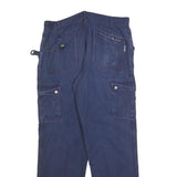 HELLY HANSEN Mens Relaxed Navy Blue Cargo Utility Trousers W36 L32 Workwear