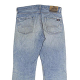 DICKIES Mens Slim Light Blue Cotton Denim Jeans W34 L32 Zip Classic Fit Workwear