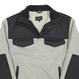 ATRIUM Mens Grey & Black Pullover Jacket XL Polyester Blend Contrast Panels Zip