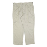 TOMMY HILFIGER Mens Beige Cotton Blend Regular Fit Straight Leg Trousers W40 L30