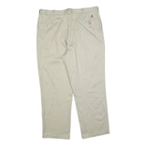 TOMMY HILFIGER Mens Beige Cotton Blend Regular Fit Straight Leg Trousers W40 L30