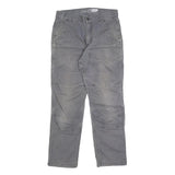 CARHARTT Mens Cotton Blend Grey Relaxed Fit Straight Leg Trousers W28 L30 Casual
