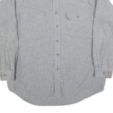 FIELD & STREAM Mens Grey Cotton Blend Shirt M Casual Long Sleeve Button Down