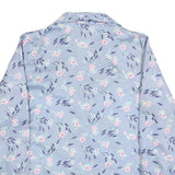 GRASSROOTS Womens Blue Printed Shirt Long Sleeve Collared Floral L Polyester