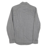 LEVI'S Mens Grey Denim Shirt S Button Long Sleeve Casual Cotton Blend