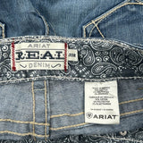Ariat Studded Jeans - 34W UK 12 Blue Cotton