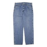 DICKIES Mens Jeans Blue Regular Straight Denim Medium W36 L32 Workwear Zip