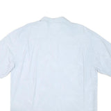 TOMMY BAHAMA Mens White Cotton Blend Shirt L Tropical Leaf Print Relaxed Fit