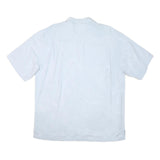 TOMMY BAHAMA Mens White Cotton Blend Shirt L Tropical Leaf Print Relaxed Fit