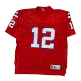 New England Patriots Reebok #12 Brady Football Jersey - XL Red Polyester
