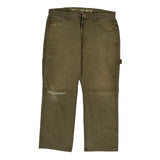 Dickies Carpenter Trousers - 34W 30L Green Cotton