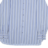 TOMMY HILFIGER Mens Blue & White Striped Shirt 2XL Button Cotton Formal