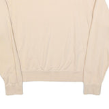 NIKE Womens Beige Crew Neck M Cotton Blend Lightweight Sweatshirt Pullover