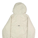 NIKE Mens Cream Sportswear Jacket S Polyester Plain Zip Hooded Lightweight