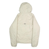 NIKE Mens Cream Sportswear Jacket S Polyester Plain Zip Hooded Lightweight
