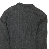 STUTZ Mens Grey Wool Blend Jacket S Woven Classic Button Closure Smart