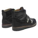 AMMANN Womens Black Synthetic Ankle Boots UK 7 Stylish Buckle Fasten