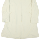 Womens Cream Button Jacket M Polyester Blend Plain Classic Regular Fit