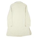 Womens Cream Button Jacket M Polyester Blend Plain Classic Regular Fit