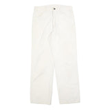 DICKIES Mens Relaxed White Cotton Blend Denim W30 L29 Workwear Carpenter Pants
