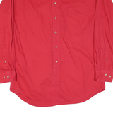 CROFT & BARROW Mens Red Button-Down Collar Casual Shirt M Cotton Blend