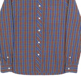 FRED PERRY Mens Blue Red Plaid Shirt S Classic Button-Down Collar Cotton Blend
