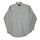 Ralph Lauren Striped Shirt - Large Blue Cotton
