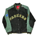 Packers Nfl Football Varsity Jacket - XL Black Suede
