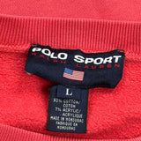 Polo Sport Sweatshirt - Large Red Cotton