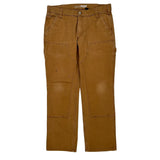 Carhartt Double Knee Carpenter Trousers - 34W 30L Brown Cotton