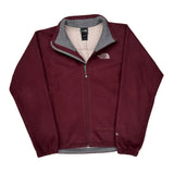 The North Face Fleece Jacket - Medium Burgundy Polyester
